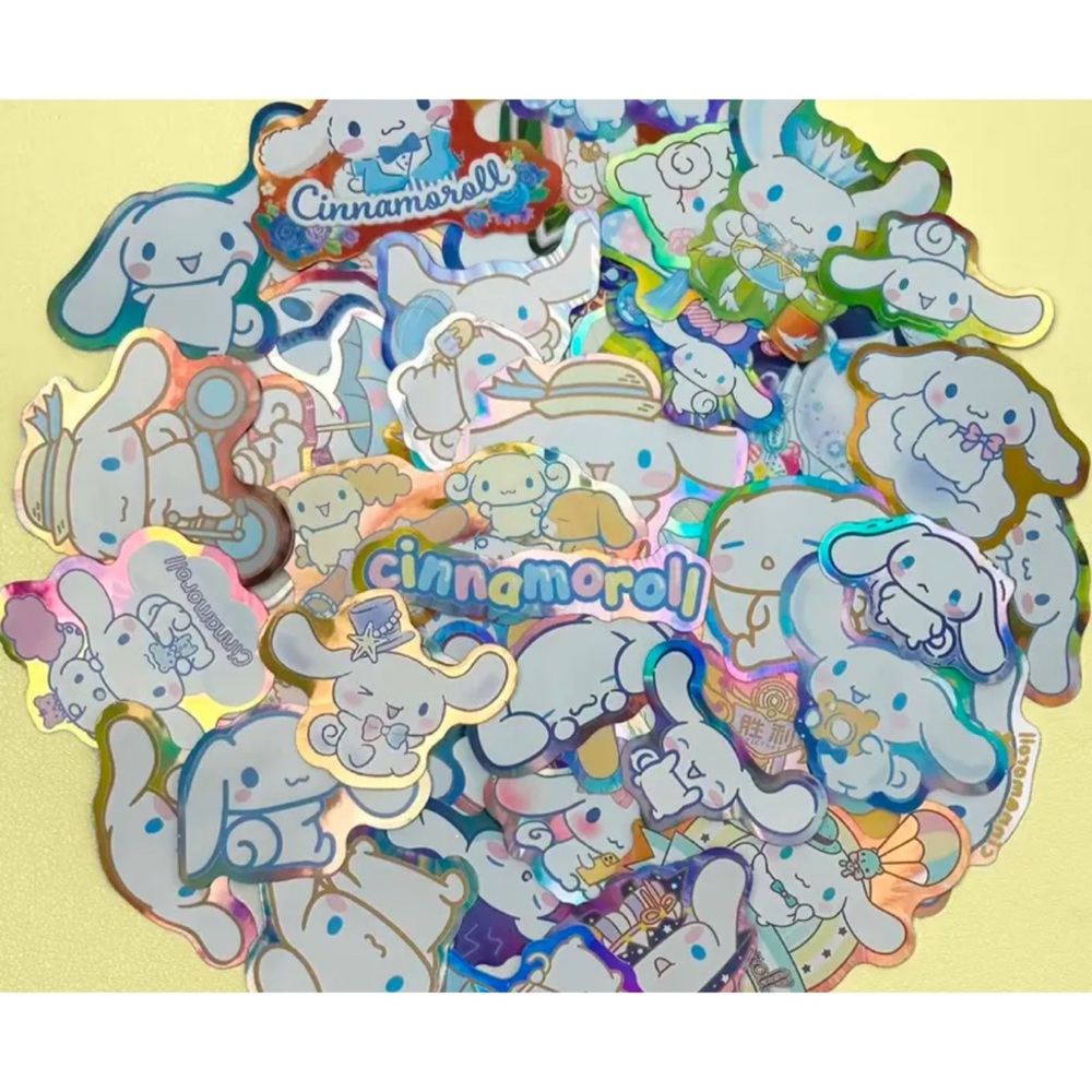 Holographic Rainbow Sanrio Cinnamonroll Stickers